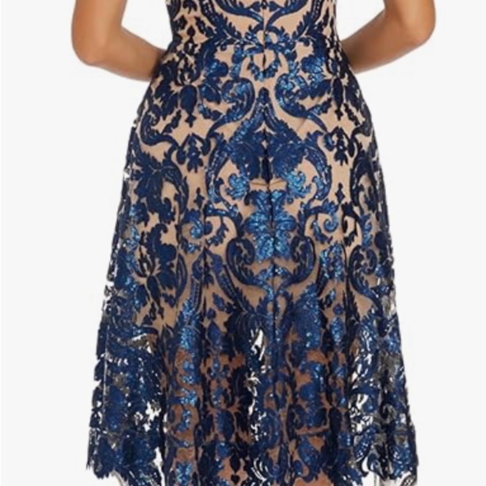 Dress the Population Navy and Nude Sequin Dress - Picture 4 of 5